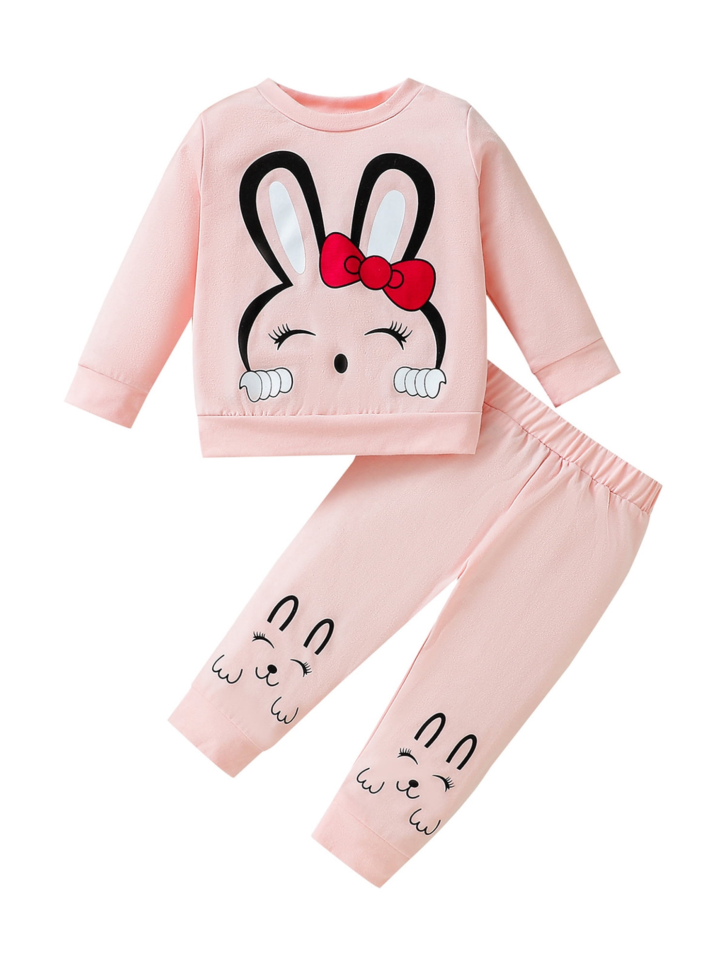 Baby 2-Piece Bunny Striped Cute Set
