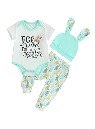  Infant Baby Girl My First Easter Outfits Short Sleeve