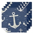thumbnail image 1 of WERPE Anchor Pattern Symbolism Cloth Napkin Reusable Machine Washable Fabric for Events 4 PCS, 1 of 7