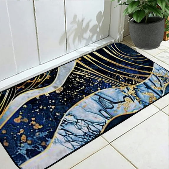 WERPE Android Jones Square Doormat Entrance Mat for Home Entrance Outside Entry, 100% Burlap Felt, Anti-Slip Recycled Rubber Back, UV Resistant and Stain Resistant 19.68*47.24 in