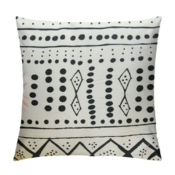 WERPE Boho Throw Pillow Covers Boho Modern Farmhouse Neutral Decorative Pillowcases Faux Leather and Cushion Case for Couch, Bed, Home Decor