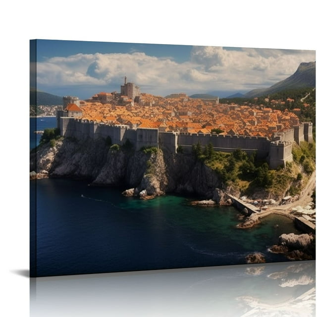 Werpe Canvas Wall Art Dubrovnik Coast Posters Pictures Wall Decor 