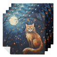 thumbnail image 1 of WERPE Cute Cat Polyester Cloth Napkins for Farmhouse Party Dining Table Decor Party Dinner Decoration Washable Napkins 4 PCS, 1 of 7
