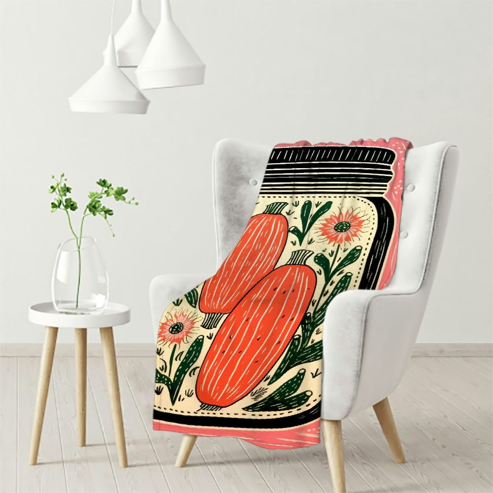 WERPE Dill Pickles Throw Blanket Soft Warm Cozy Lightweight Decorative