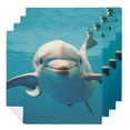 thumbnail image 1 of WERPE Dolphin Water Tank Cloth Napkins Polyester Home Decor Party Dinner Decoration Washable Napkins 2 PCS, 1 of 7