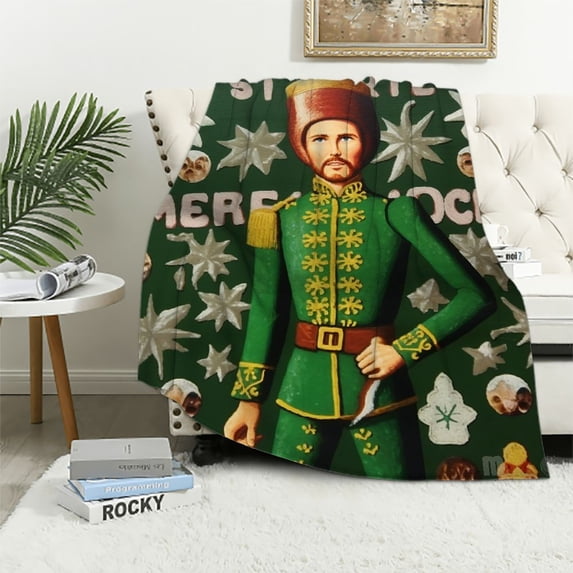 WERPE Elf Movie Son of A Nutcracker Buddy The Elf Micro Raschel Throw Blanket White