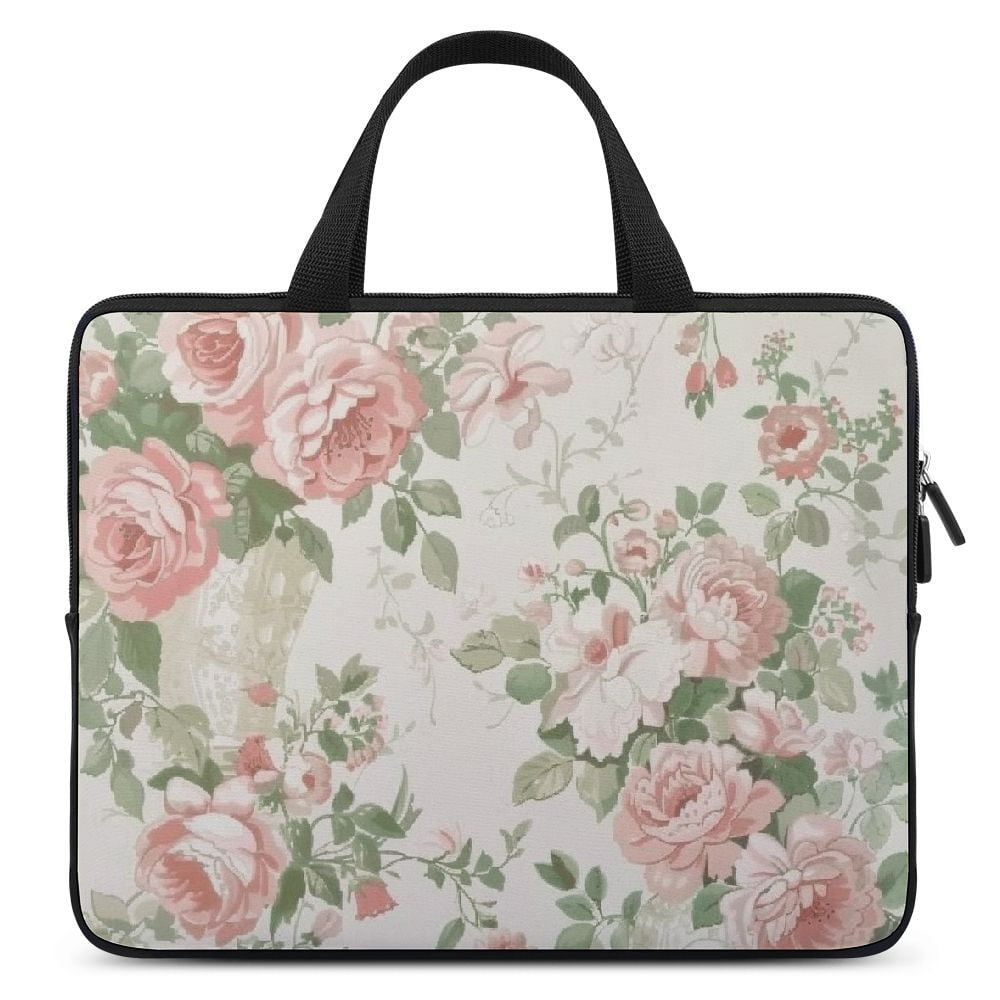 WERPE Flowers Diving Fabric Laptop Sleeve Carrying Bag Soft Carrying