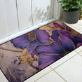 thumbnail image 1 of WERPE Flowers Purple Gold Front Door Mat Outdoor Entrance Mat for Home Entrance Outside Entry 19.68*47.24 in, 1 of 6