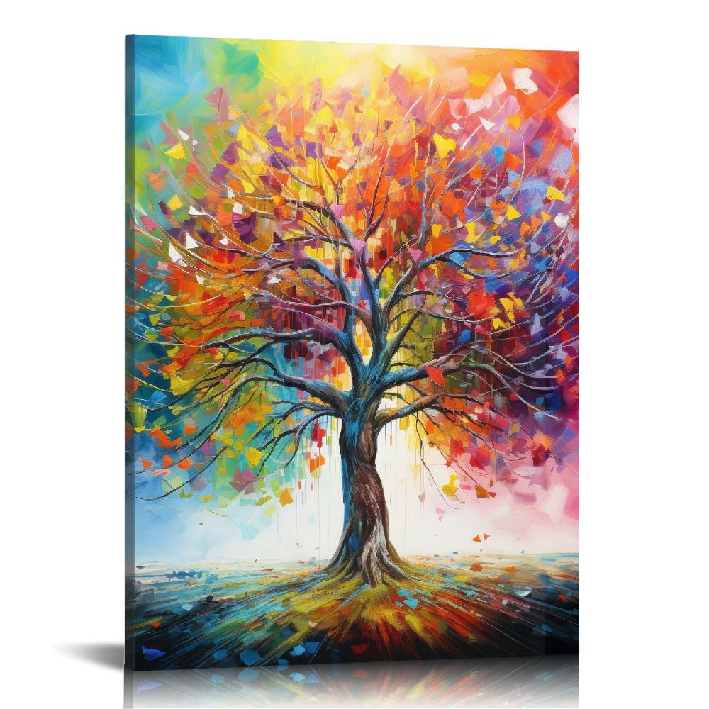 WERPE Graffiti tree of Life- Abstract Canvas Wall Art for Living Room ...