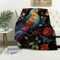 thumbnail image 1 of RUIYC Hummingbird Bird Throw Blanket Ultra Soft Cozy Blooming Flowers Decorative Flannel Blanket All Season for Home Couch Bed Chair, 1 of 6