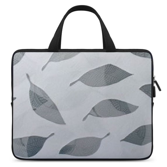WERPE Leaves Pattern Diving Fabric Computer Protective Handle Case Laptop Sleeve Carrying Bag 12inch