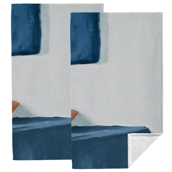 WERPE Modern Abstract Boho Style Kitchen Towels, Set of 2, High Quality Ultrafine Fibers, Soft and Absorbent, 27.5x16 inch 27.5*16in