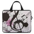 thumbnail image 1 of WERPE Music Note Paint Splatters Treble Laptop Bag Diving Fabric Computer Protective Handle Case Tablet Cover Neoprene 13inch, 1 of 5