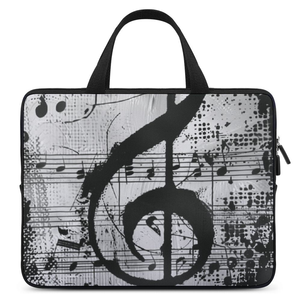 WERPE Musical Note Grungy Background Vintage Laptop Bag Diving Fabric ...