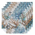 thumbnail image 1 of WERPE Seaweed Corals Ocean Cloth Napkin Reusable 6 PCS, 1 of 7