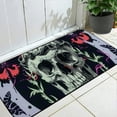 thumbnail image 1 of WERPE Skull Wreath Butterflies Indoor/Outdoor/Front Door/Bathroom Mats for Home Entrance 19.68*47.24 in, 1 of 6