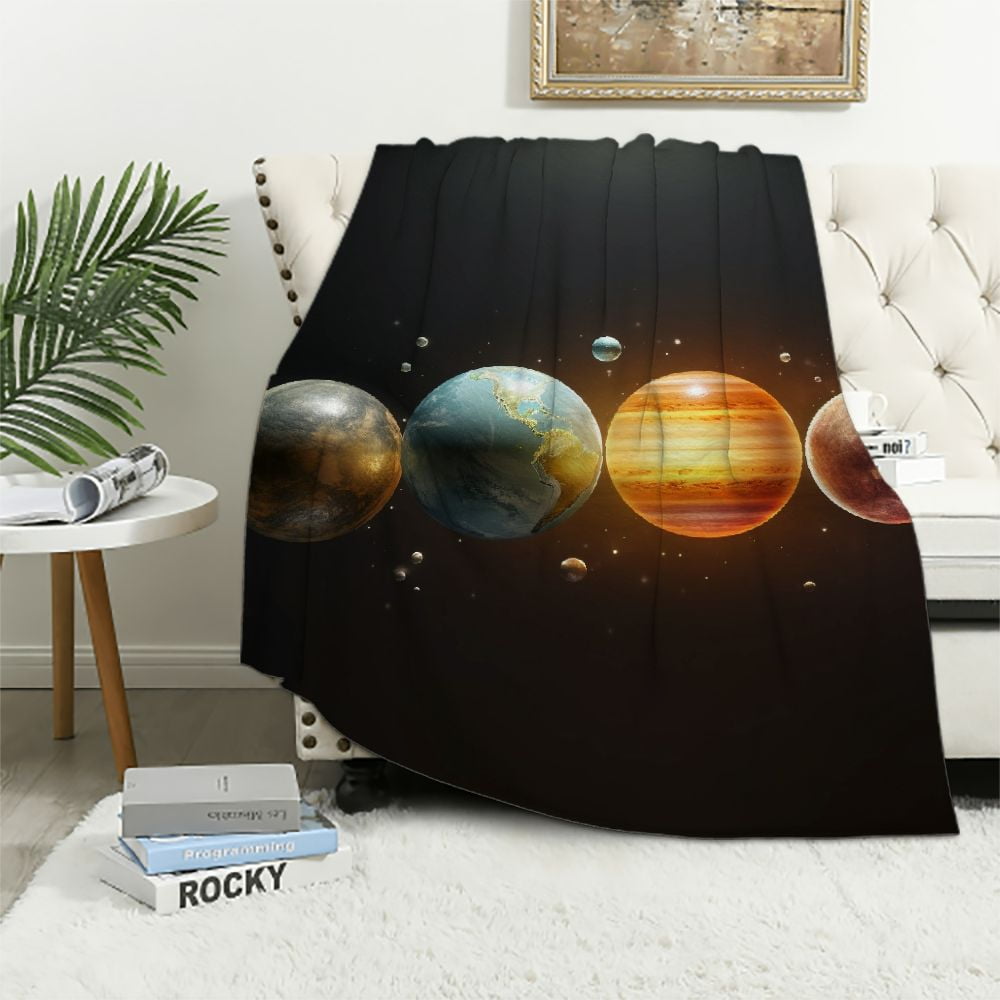 Solar system throw blanket sale