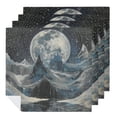 thumbnail image 1 of WERPE Stars Moon Mountain Cloth Napkins Polyester Reusable Machine Washable Fabric for Events Home Decor 6 PCS, 1 of 7