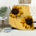 thumbnail image 1 of WERPE Sunflower Cow Print Flannel Blanket Ultra-Soft Cozy Plush Blanket Air Conditioning Blanket Throw Blanket Blankets for Bed Couch Chair Car Living White, 1 of 6