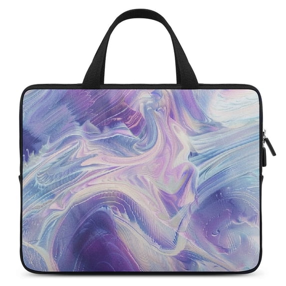 WERPE Swirl Abstract Brush Strokes Laptop Carrying Bag Diving Fabric Laptop Bag 10inch