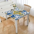 thumbnail image 1 of WERPE Tablecloth Boho Yellow Decorative Retro Blue Geometric white, 1 of 7