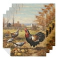thumbnail image 1 of WERPE Turkeys Birds Field Cloth Napkins Polyester Gift Thanksgiving Reusable Machine Washable Fabric for Events 4 PCS, 1 of 7
