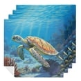 thumbnail image 1 of WERPE Turtle, Corals, Seaweeds Cloth Napkins - Reusable Machine Washable Fabric for Events, Farmhouse Party, Dining Table Decor 4 PCS, 1 of 7