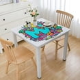 thumbnail image 1 of WERPE Waterproof Resistant Fabric Men's Logo 90's Retro Square Tablecloth white, 1 of 7