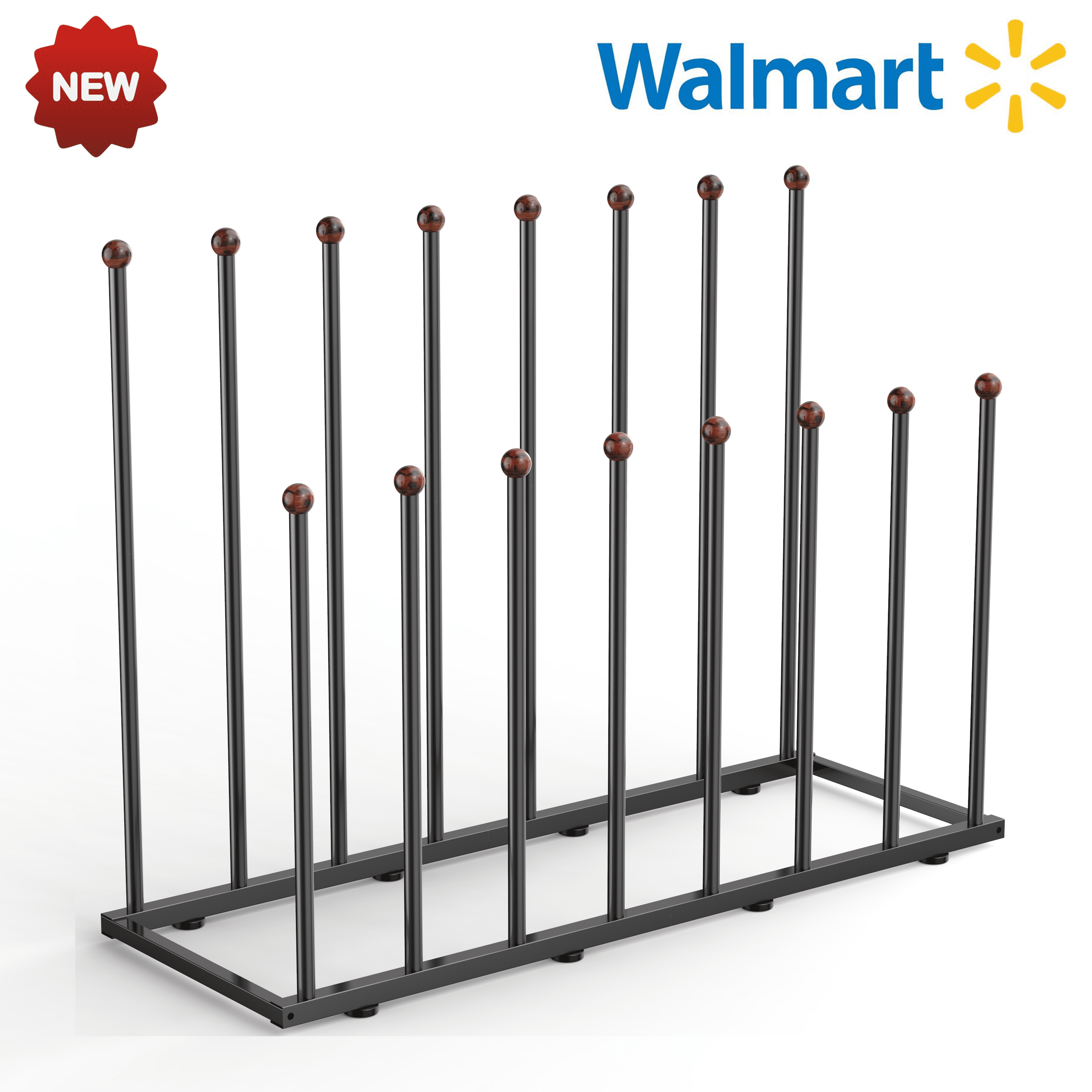 WERSEON Boot Rack Organizer for 8 Pairs Free Standing Boot Storage Metal Shoe Rack Fit for Tall Boots Plus Walmart