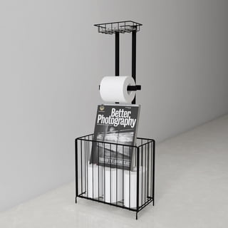 ZONE DENMARK UME Wall-Mounted Toilet Paper Holder - Sleek, Modern Design, Black