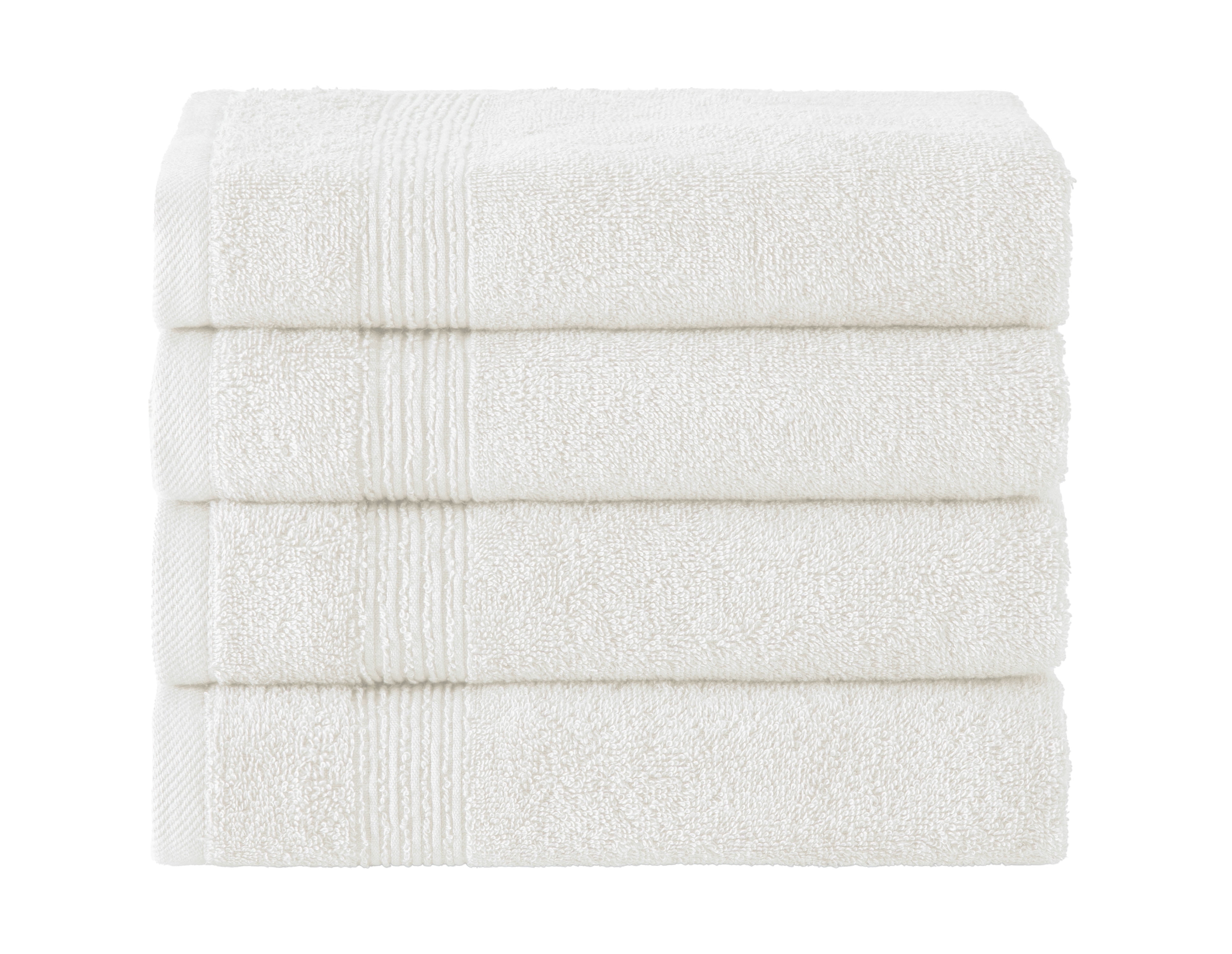 Ozdilek 4-Piece Hand Towels Set, 16x30" 100% Turkish Cotton, Quick-Dry, Lightweight & Absorbent Hand Towels, Soft Hotel Quality Hand Towels for Face, Gym, Spa, Ivory