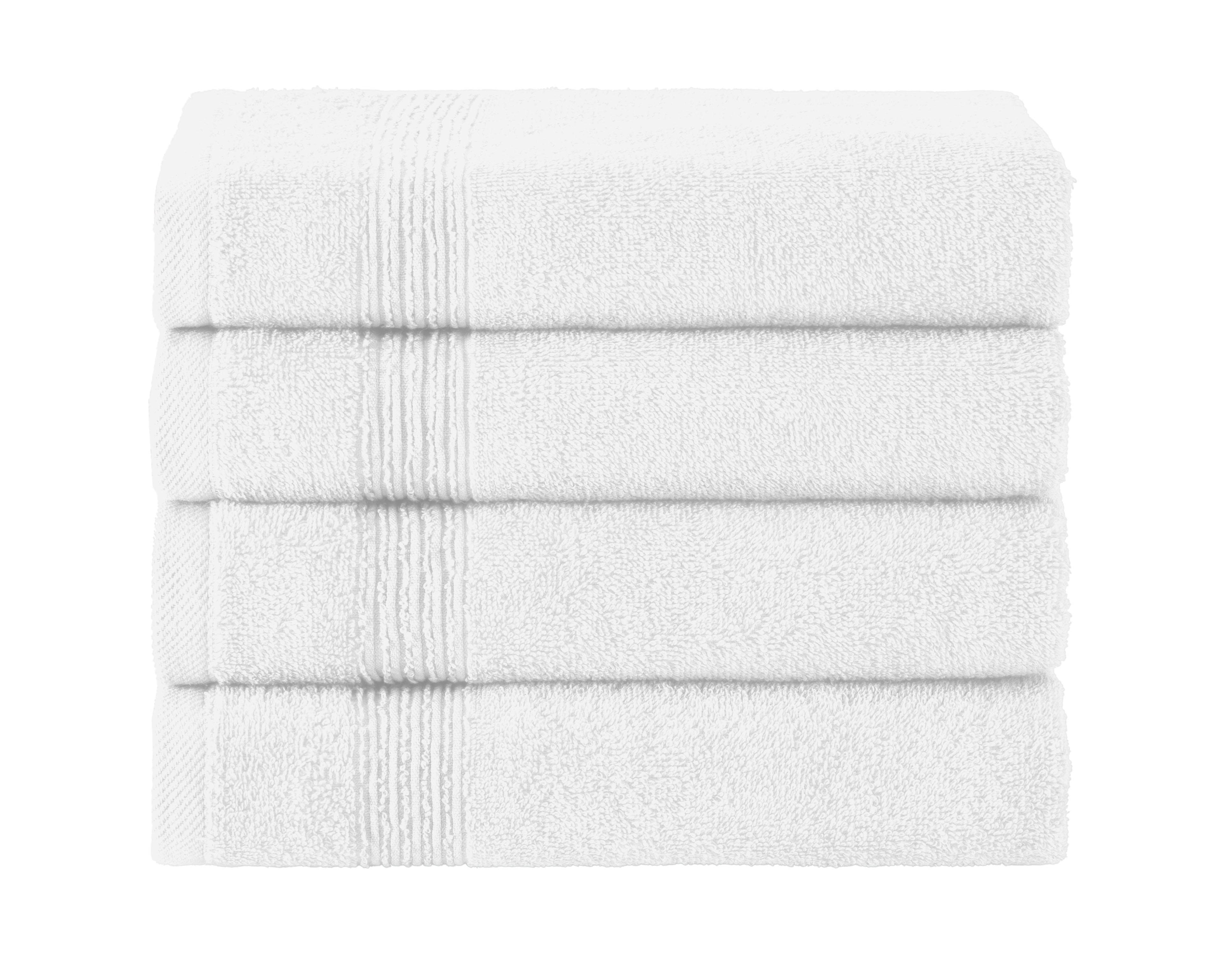 Ozdilek 4-Piece Hand Towels Set, 16x30" 100% Turkish Cotton, Quick-Dry, Lightweight & Absorbent Hand Towels, Soft Hotel Quality Hand Towels for Face, Gym, Spa, Bright White