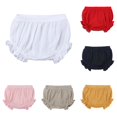 thumbnail image 1 of WERYOUNG Baby Girls Boys Casual Shorts Solid Color Summer Ruffle Shorts Versatile Bottoms 6-12 Months, 1 of 6