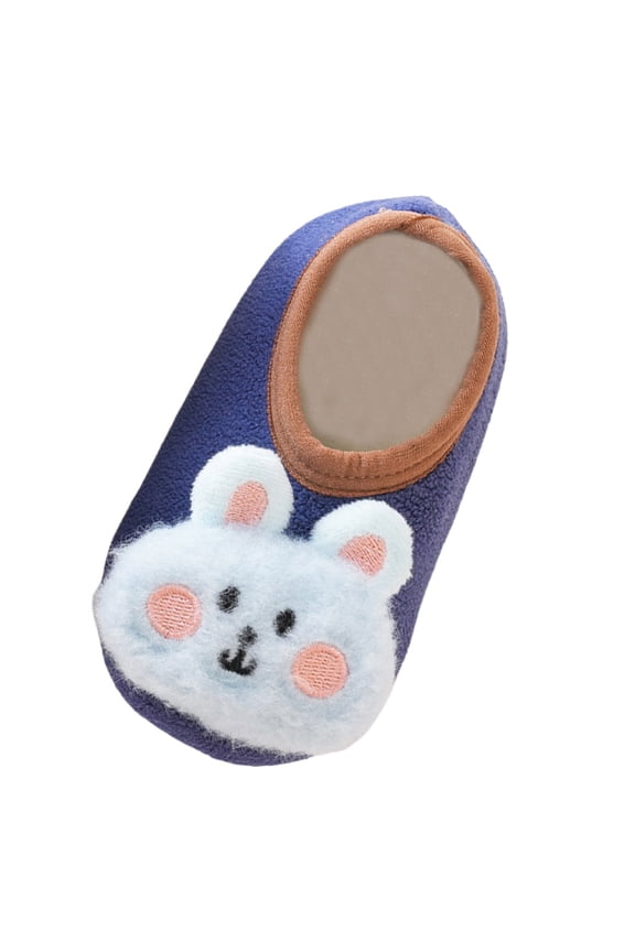 Baby Shoes Fashion Cartoon Soft Bottom Baby Toddler Shoes Easy To Crawl Baby Warm Floor Socks Shoes, Blue, 6-12 Months