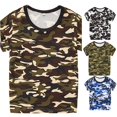 thumbnail image 1 of WERYOUNG Boy Camouflagess T Shirt Camo Short Sleeve Crewneck Tee Shirts For Boys Girls Comfortable Top 3-4 Years, 1 of 7