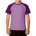 thumbnail image 1 of WERYOUNG Boy's T-Shirts Carnival Short Sleeve Round Neck Striped Kids Waffle Knit T Shirt Leisure Wear Loose Fit Tee Shirts Home Lounging Soft Cozy Top, 1 of 4