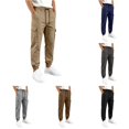 thumbnail image 1 of WERYOUNG Boys Girls Cargo Pants Elastic Drawstring Waist Straight Leg Joggers Trousers Kids Loose Fit Back To School Pants 15-16 Years, 1 of 5