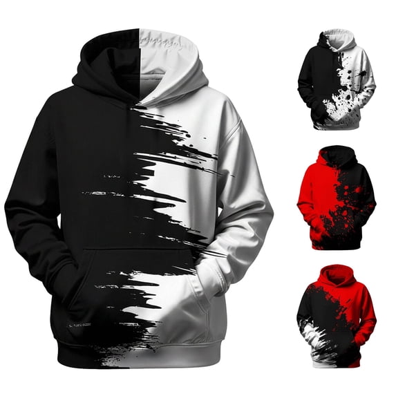 WERYOUNG Boys Hoodies Casual Long Sleeve Tie Dye Hooded Sweatshirts Pocket Pullover Hoodie For Boys Versatile Tops 1-2 Years