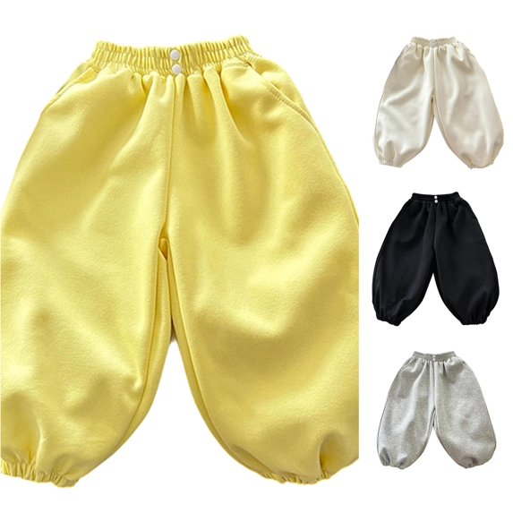 WERYOUNG Boys Jogger Pants Elastic Waistband Wide Leg Sweatpants Kids Comfortable Everyday Wear Trousers 11-12 Years