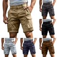 thumbnail image 1 of WERYOUNG Cargo Shorts For Men Solid Color Elastic Waist Casual Summer Athletic Shorts With Pockets For Outdoor Sports Trendy Bottom XL, 1 of 6
