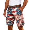 thumbnail image 1 of WERYOUNG Casual Denim Work Shorts For Man Patriotic Stars And Stripes Shorts USA Independence Day Festival Cargo Shorts Home Lounging Stylish Bottom S, 1 of 5