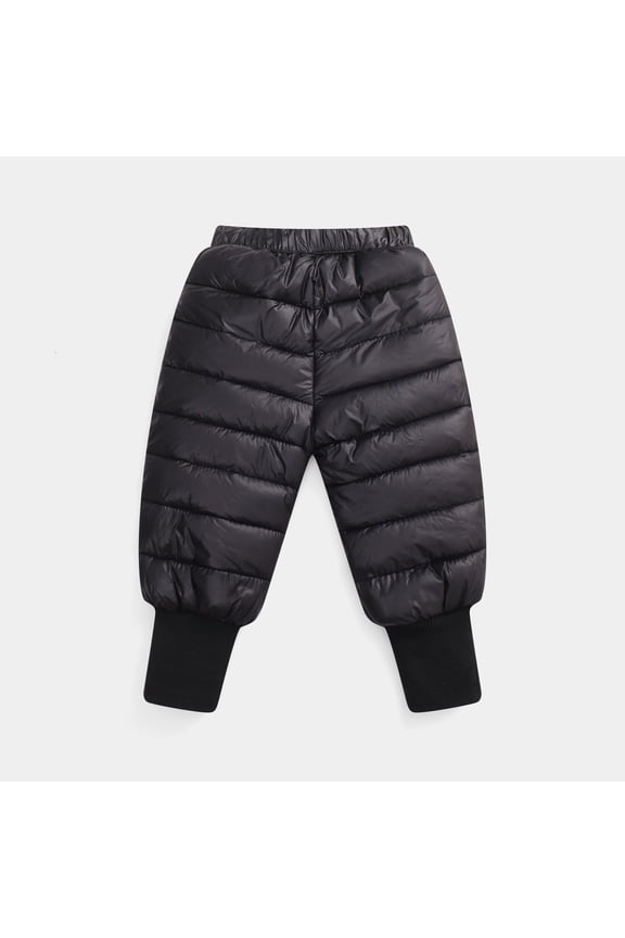 Child Baby Boys Girls Down Snow Pants Windproof Warm Trousers Lightweight Winter Pants, 18-24 Months