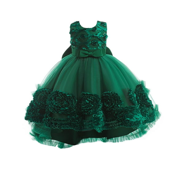 WERYOUNG Child Toddler Kids Girl Dress Summer Sleeveless Flower Princess Dress Sundress Performance Dress Lovely