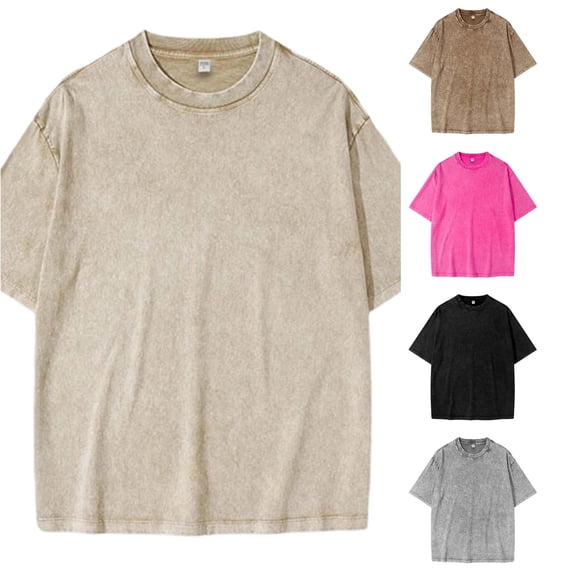 WERYOUNG Distressed Washed Style Basic Crewneck T Shirt For Boys Casual Short Sleeve Everyday Wear Tees Comfortable Tops 2-4 Years