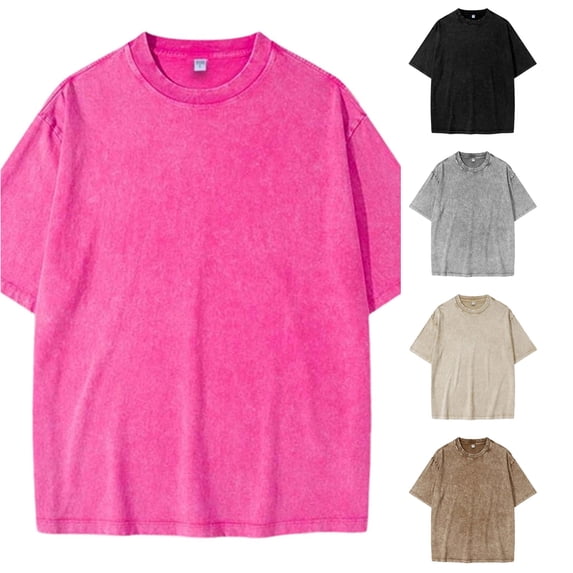 WERYOUNG Distressed Washed Style Basic Crewneck T Shirt For Boys Casual Short Sleeve Everyday Wear Tees Stylish Tops 1-2 Years