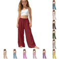 thumbnail image 1 of WERYOUNG Girl's Casual Pants Soft Everyday Wear Loose Fit Trousers With Elastic Waist Outdoor And School Pant Trendy Bottoms 5-6 Years, 1 of 6