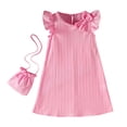 thumbnail image 1 of WERYOUNG Girl's Dresses Solid Color Sleeveless Scoop Neck Fashion Summer Dress With Bag Club Party Cozy Breathable Sundress, 1 of 7