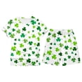 thumbnail image 1 of WERYOUNG Girl's Outfit Sets St Patrick's Day Print Short Sleeve Crewneck Tee And Shorts Two Piece Kids Outfits Club Party Versatile Cozy Clothing Sets, 1 of 4
