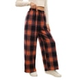 thumbnail image 1 of WERYOUNG Girl's Pants Elastic Waist Casual Plaid Trousers Sportswear Loose Fit Straight Leg Pant Holiday Vacation Comfortable Soft Trouser, 1 of 6