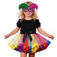 thumbnail image 1 of WERYOUNG Girl's Skirts Carnival Elastic Waist Patchwork Layered Kids Elegant Dancewear Tutu Skirt Holiday Celebration Comfortable Cozy Skirts, 1 of 4
